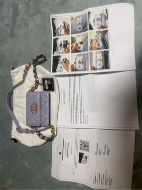 CHANEL Lavender Quilted Mini Flap Bag with Gold-Tone CC